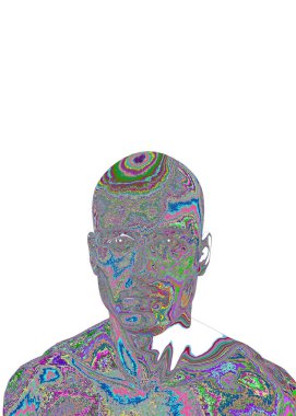 3d rendering of human head