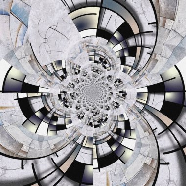 Sarmal tabanın soyut tasarımı, dijital sanat, fütüristik illüstrasyon 