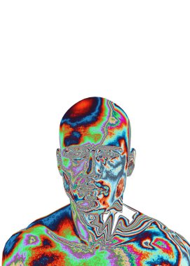 3d rendering of human head