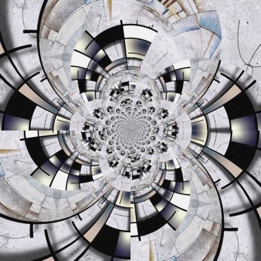 Radyal şekillerin soyut fraktal arkaplanı