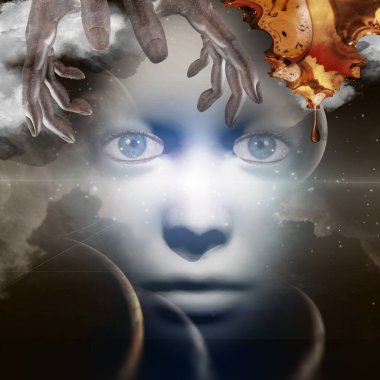 Siyah gökkuşaklı maske