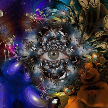 soyut kaotik fraktal esrarengiz arkaplan 