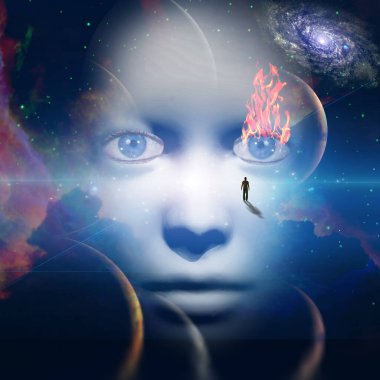 Siyah gökkuşaklı maske