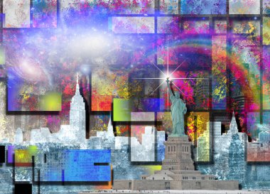 farklı desenler ile soyut arka plan