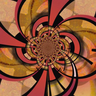 Fraktal arka plan 3d render illüstrasyon soyut.