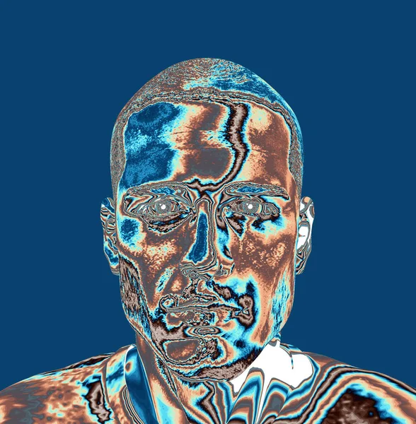 Абстрактный Красочный Фон Мужским Лицом — стоковое фото