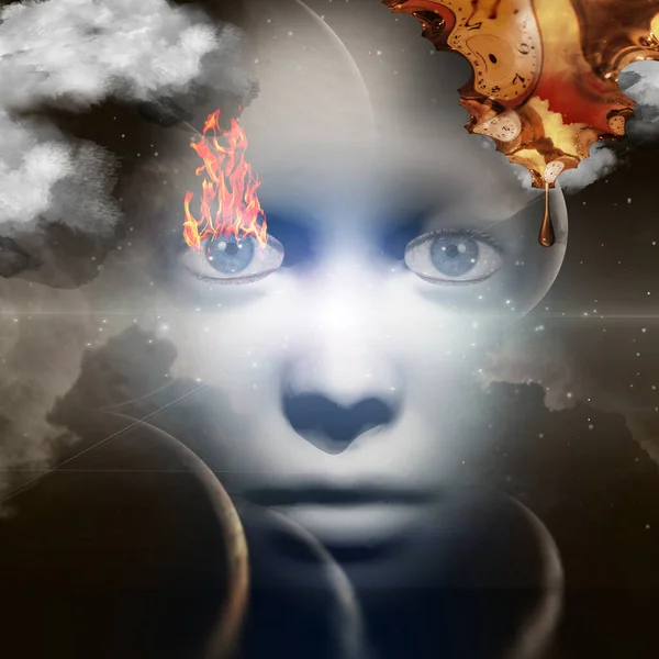 Siyah gökkuşaklı maske