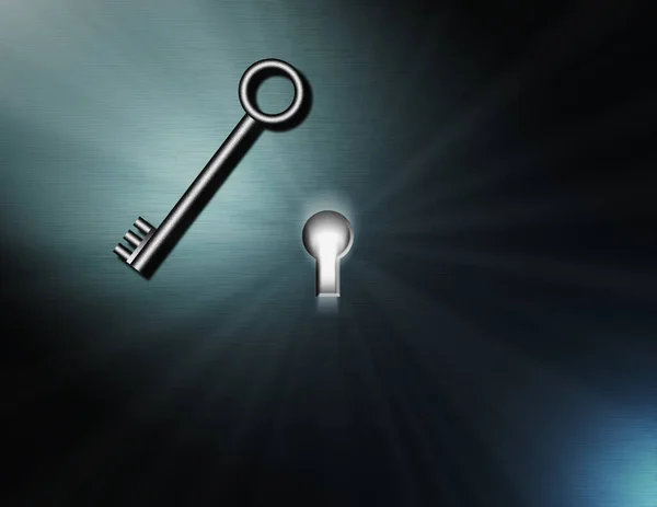 Key Keyhole Rendering — Stock Photo, Image