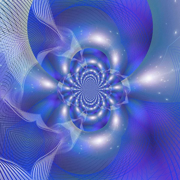 Beautiful Design Blue Colored Pattern Fractal Illustration Abstract Background — 图库照片