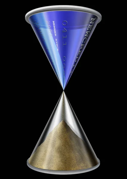 砂時計で抽象的な背景を3Dレンダリング — ストック写真