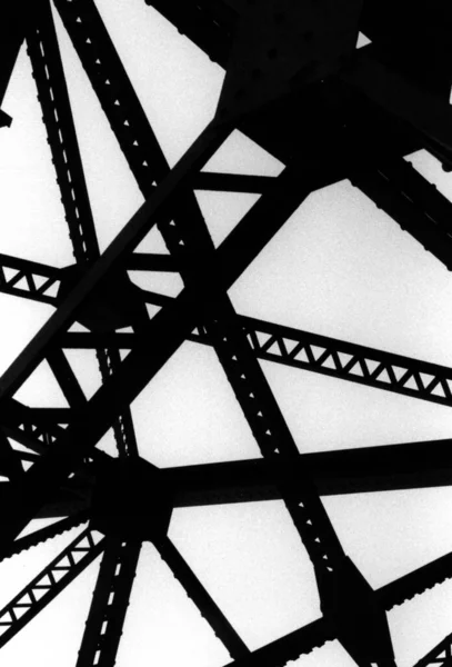 Abstrakcyjne Tło Metalowym Mostem — Zdjęcie stockowe