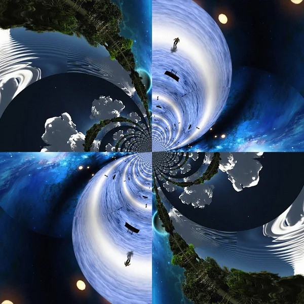 Radyal şekillerin soyut fraktal arkaplanı