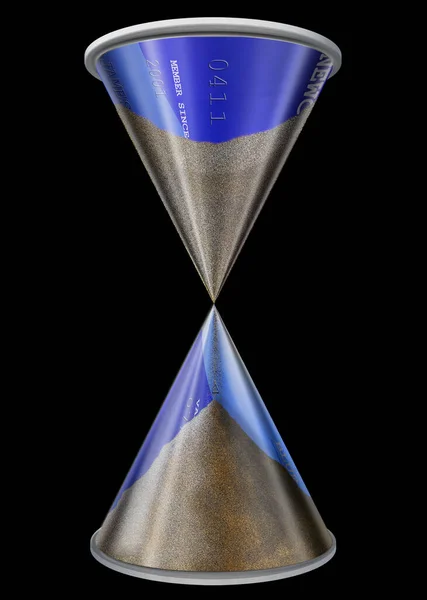 砂時計で抽象的な背景を3Dレンダリング — ストック写真