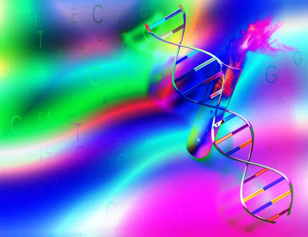 Dna Abstract Colorful Background View — Fotografia de Stock