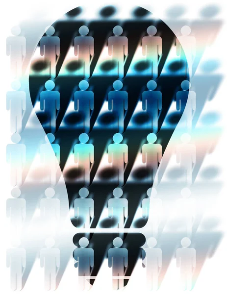 insan siluetleri ile parlak arkaplan 