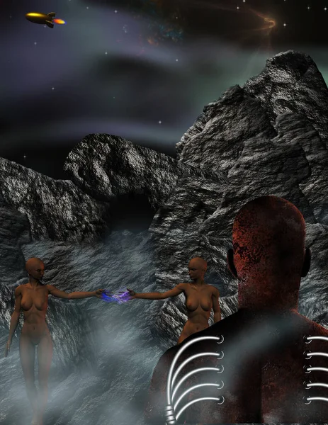 Modern soyut renk sürrealistik illüstrasyon