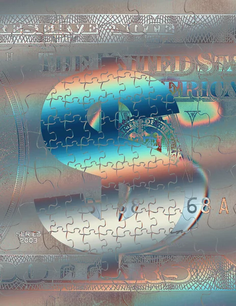 Dólar Signo Vista Fondo Colorido Abstracto Concepto Dinero — Foto de Stock