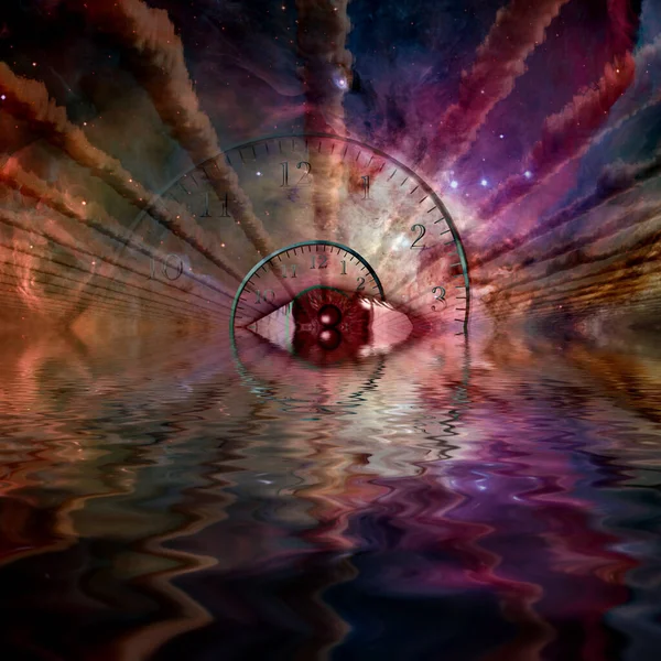 Abstract Surrealistic Space Illustration — Stockfoto