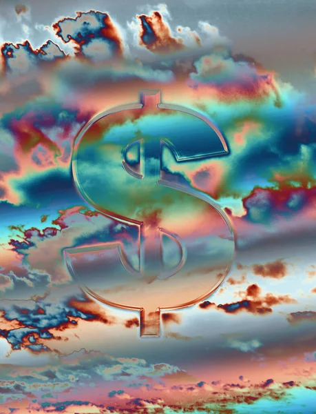 Dollar Sign Background Sky — Stock Photo, Image