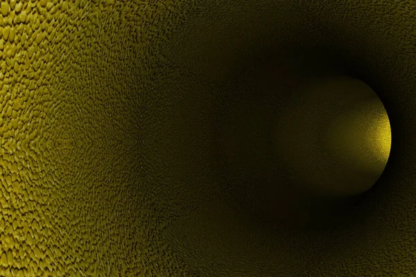 Абстрактный Желтый Туннель Рендеринг — стоковое фото