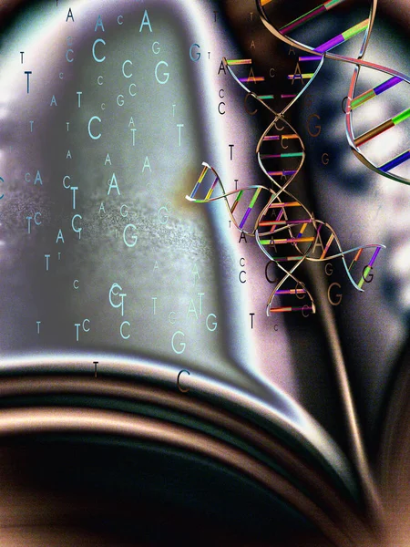 Bright Background Dna Book Space Your Text — Stockfoto