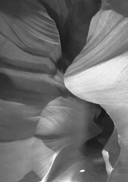 Landscape image of antelope canyon in black and white. Beautiful nature.