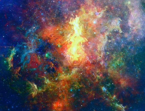 Nebuloasa Colorată Focul Arzând Spațiul Adânc Redare — Fotografie, imagine de stoc