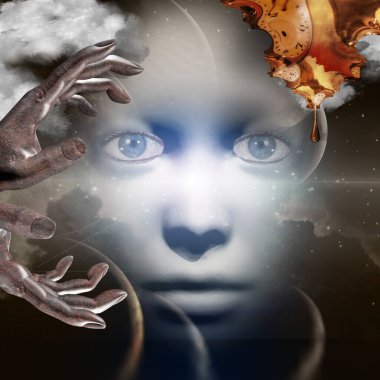 Siyah gökkuşaklı maske