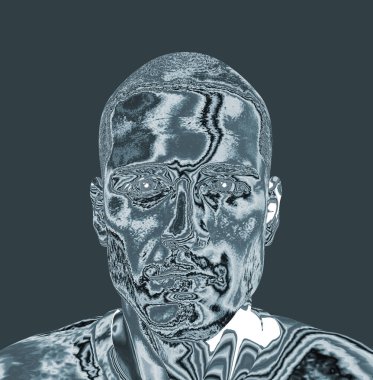 soyut renkli arkaplan ve erkek yüzü 