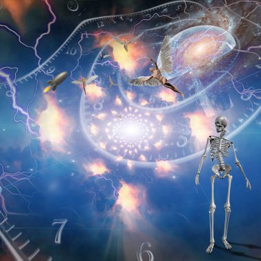 Kavramsal Modern Fütürist Soyut Renk Arkaplanı