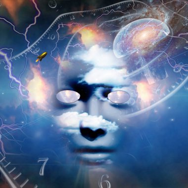 dijital soyut fraktal arkaplan