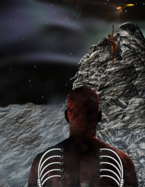 Modern soyut renk sürrealistik illüstrasyon