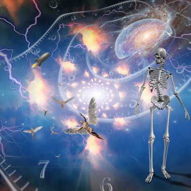 Kavramsal Modern Fütürist Soyut Renk Arkaplanı