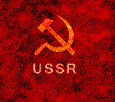 Kopyalama alanı olan grunge ussr bayrağı