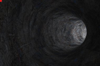 Soyut yıpranmış tünel. 3d oluşturma.