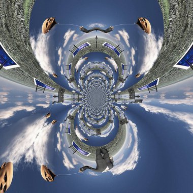 Soyut fraktal arka plan. 3B görüntüleme