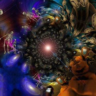 yaratıcı grafik tasarımı için soyut fraktal arkaplan oluşturuldu