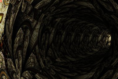 Soyut model tüneli. 3d oluşturma.