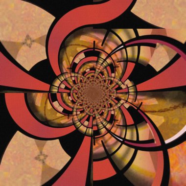 Modern soyut renk sürrealistik illüstrasyon