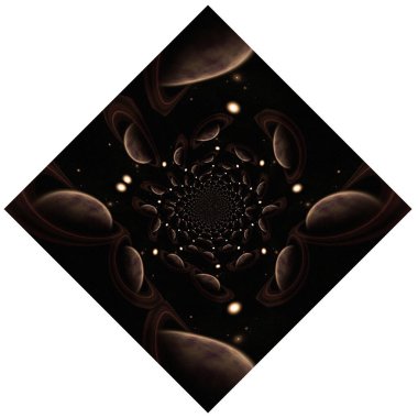 Radyal şekillerin soyut fraktal arkaplanı