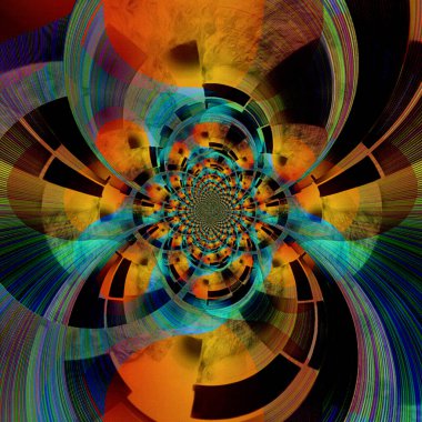 soyut fraktal desen, dijital sanat eseri