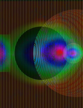 Renkli satırlarla soyut arkaplan