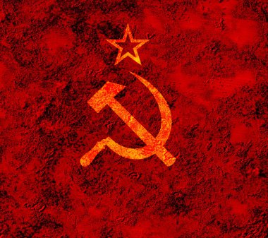 Kopyalama alanı olan grunge ussr bayrağı