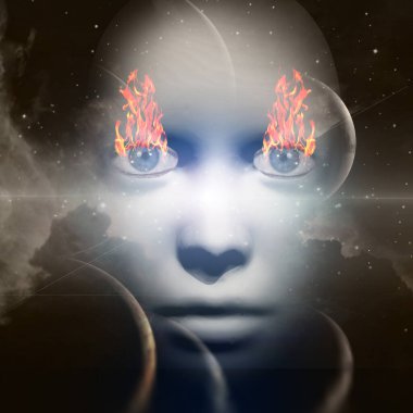 Siyah gökkuşaklı maske