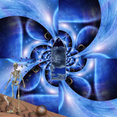 dijital soyut fraktal arkaplan