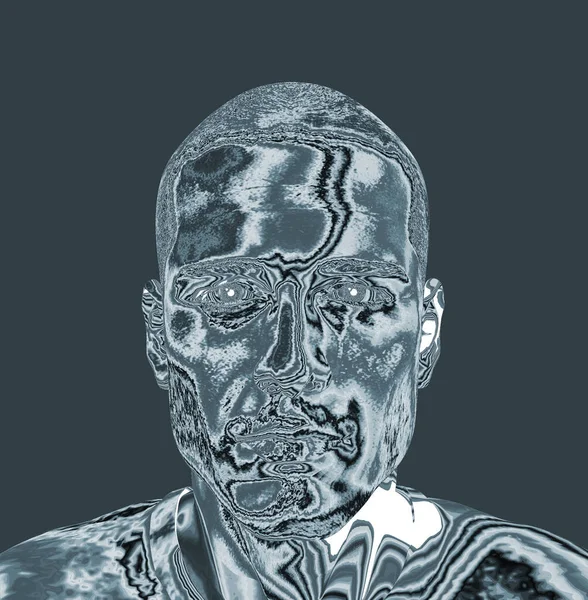Abstraktní Barevné Pozadí Mužskou Tváří — Stock fotografie
