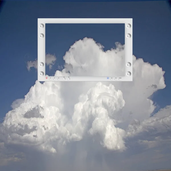 雲とフレームで美しい空 自然景観の背景 — ストック写真