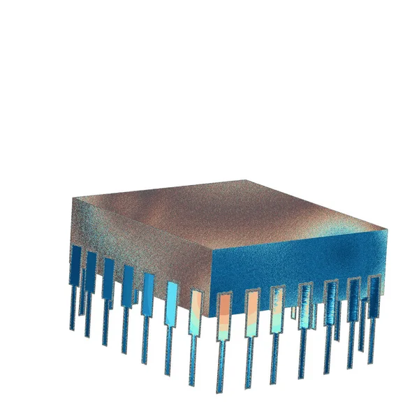 Eine Nahaufnahme Von Mikrochip — Stockfoto