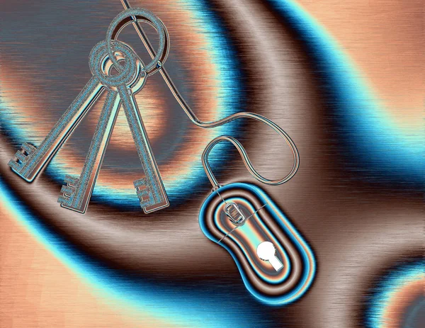 Internet Security Keys Computer Mouse Rendering — Stock Photo, Image