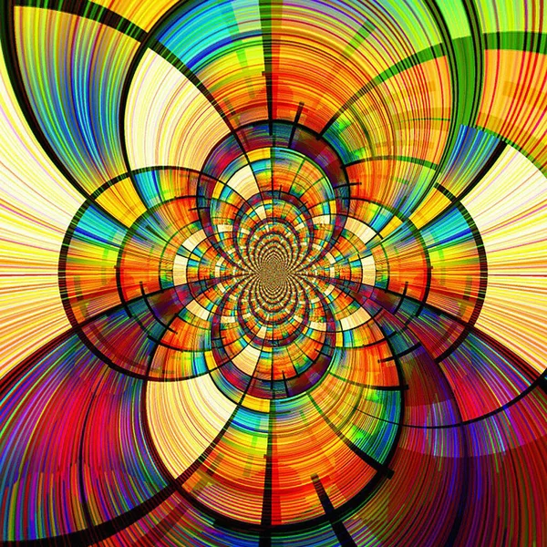 Fundo Fractal Colorido Abstrato Para Seu Design Criativo — Fotografia de Stock